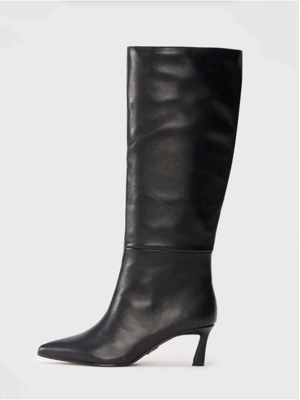 Steve Madden Black Knee-High Pointed Toe Heel Boots